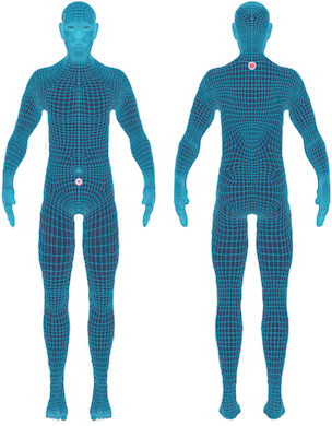 X39 Stem Cell Patch Placement on body